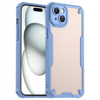 Armor-serie voor iPhone 15 Plus hoesje PC+TPU half-transparante matte afwerking beschermende telefoonhoes