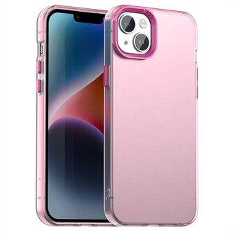 Voor iPhone 15 Plus / 14 Plus Hoes PC+TPU+PET Mat Anti-Val Telefoon Achterkant Bescherming