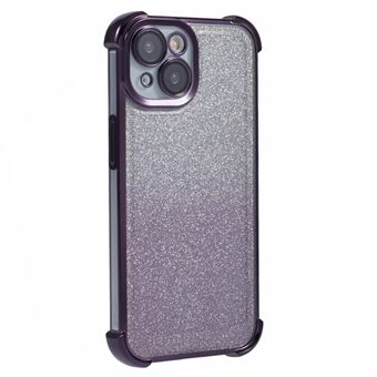 Voor iPhone 15 Plus Hoesje Glitter TPU Telefoonhoes Versterkte Hoeken