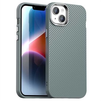 Voor iPhone 15 Plus / 14 Plus Hoesje Mobiele Telefoon Hybride Achterkant Cover Carbon Fiber Textuur