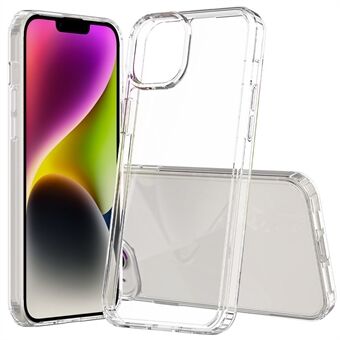 Voor de iPhone 15 Plus: transparante acryl+TPU hybride telefoonhoes, anti-kras mobiele telefoonhoesje