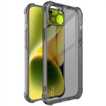 IMAK Voor iPhone 15 Plus Telefoonhoesje Vierhoekig Schokabsorberend Transparante Achterkant Zachte TPU Telefoonhoes