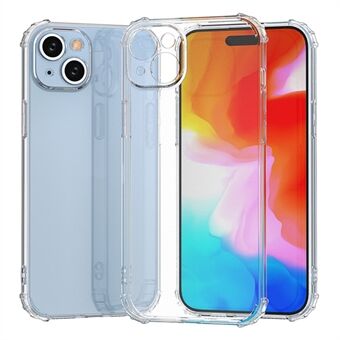 Super Transparante Telefoonhoesje voor iPhone 15 Plus, Anti-kras TPU Behuizing met Vierhoekige Valbescherming Telefoonhoesje