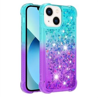 YB Quicksand Series-3 voor iPhone 15 Plus Gradient Flowing Liquid Hoesje TPU Schokbestendige Telefoonhoes