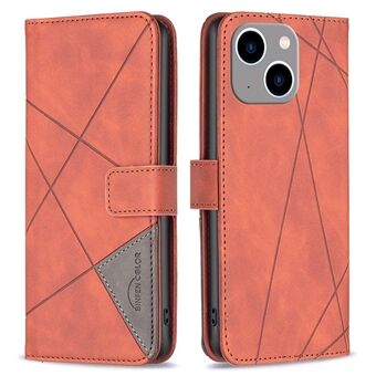 BINFEN COLOR BF05 voor de iPhone 15 Plus PU lederen hoesje Anti-kras telefoonhoesje met standaard, bedrukt patroon en portemonnee