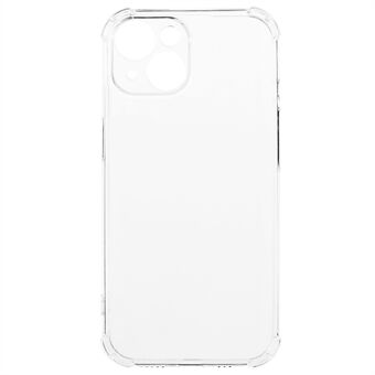 Valbestendige hoes voor iPhone 15 Plus, antislip zachte TPU-hoes, transparante achterkant van de telefoon.