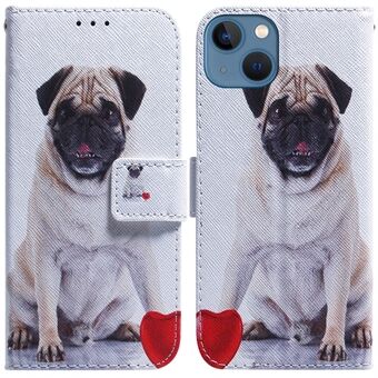 Voor iPhone 15 Plus Hoesje Patroonprint PU Lederen Stand Flip Portemonnee Hoesje