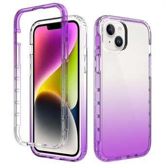 Heldere telefoonhoes voor iPhone 15 Plus, TPU + PC valbestendige mobiele telefoonhoes.