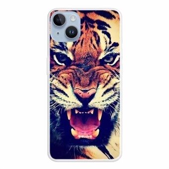 Voor iPhone 15 Plus TPU Telefoonhoesje met Patroonprint Beschermende Achterkant