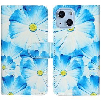 Voor iPhone 15 Plus Patroon Print Portemonnee Telefoonhoesje PU Leren Beschermende Cover met Sta-functie.