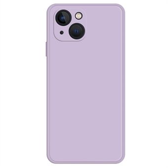 Voor iPhone 15 Plus Rubberized TPU Telefoonhoesje Met Vezelvoering en Rechte Rand Telefoonhoesje