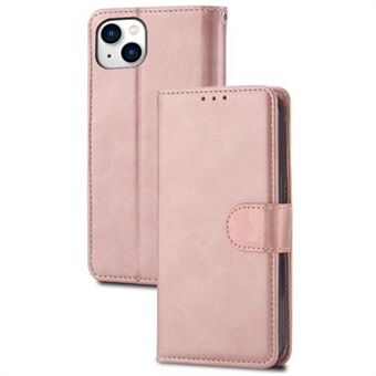 Voor iPhone 15 Plus Flip Wallet Stand Beschermhoes Telefoonhoesje Crazy Horse Textuur PU Leren Hoes