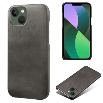 Voor iPhone 15 Plus PU lederen + PC kalfsleer textuur hoesje ultradunne beschermhoes voor telefoon.