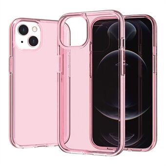 Voor iPhone 15 Plus Anti-kras Hoesje met Transparant Ontwerp Hard PC + Flexibel TPU Telefoonhoesje