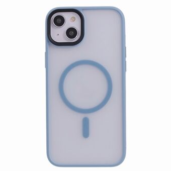 FULEXIN Mat Telefonhoes van huidvriendelijk materiaal voor iPhone 15 Plus, anti-val TPU+Acryl Telefoonhoes Compatibel met MagSafe