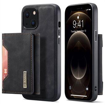 DG.MING M2-serie voor iPhone 15 Plus Telefoonhoesje met standaard PU+PC+TPU Magnetische Portemonnee Telefoonhoesje