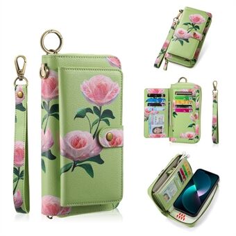 Pola Style 003 TPU+PU Telefoonhoesje voor iPhone 15 Plus schokbestendige cover Afneembare 2-in-1 Portemonnee Telefoonhoesje met Bandje