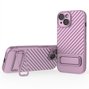 Voor iPhone 15 Plus Skin-touch Mobiele Telefoonhoes Soft TPU Case met Standaard