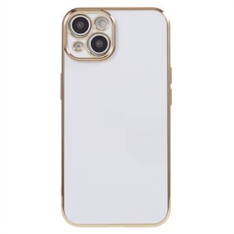 Voor iPhone 15 Plus 6D Elektroplating Cover Glanzende Zachte TPU Valbeschermende Telefoonhoes.