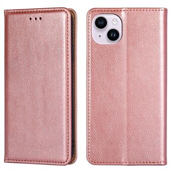 Anti-kras Telefoonhoesje voor iPhone 15 Plus, Magnetische Sluiting Stand Wallet PU Leder + TPU Telefoonhoesje