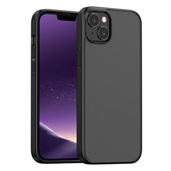 Magische serie bevroren doorschijnende achtercover voor iPhone 15 Plus, TPU + PC anti-vingerafdruk telefoonhoes.