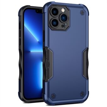 Voor iPhone 15 Plus Telefoonhoesje met antislipstrepen voor valbescherming, gemaakt van PC+TPU