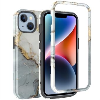 GW03 PC + TPU Telefoonhoesje voor iPhone 15 Plus, IMD-patroon Beschermende Telefoonhoes
