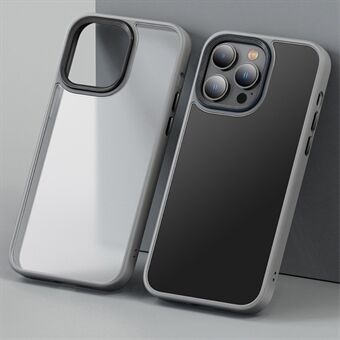 Voor de iPhone 15 Skin-touch PC+TPU hoesje met vierhoekige airbag, anti-val, doorschijnend mat telefoonhoesje.
