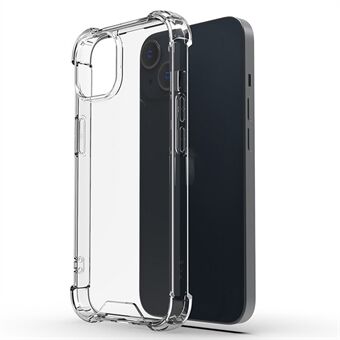 Voor de iPhone 15 Plus wordt een telefoonhoesje aanbevolen met een TPU-frame met doorzichtige hoeken voor valbescherming, en een achterkant van acryl.