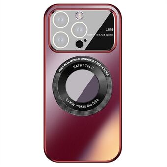 VOERO AG Nano Frosted Back Case voor iPhone 15 Plus met Logo View PC Telefoonhoesje met Glaslens Film Compatibel met MagSafe