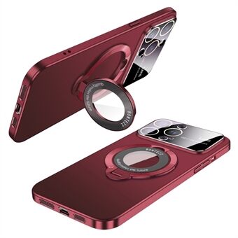VOERO Anti-Drop Harde PC-hoes voor iPhone 15 Plus Rubberized Kickstand telefoonhoes compatibel met MagSafe.
