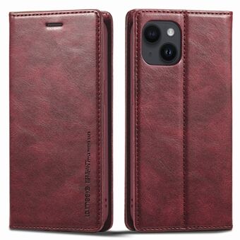 LC.IMEEKE Telefoonportemonneehoesje voor iPhone 15 Plus, RFID-blokkerende PU-lederen telefoonhoes met standaard