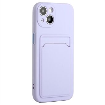 Voor de iPhone 15 Plus Zachte TPU Telefoonhoes Drop-proof Achterkant met Kaartsleuf