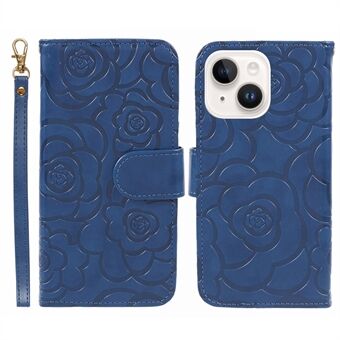 Voor iPhone 15 Plus PU-leren portemonneehoes met standaard en camouflage-afdruk, antislip hoes.