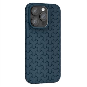 Voor iPhone 15 Plus Flexibel TPU Achterkant Hoesje met Textuur Oppervlak voor Mobiele Telefoon.