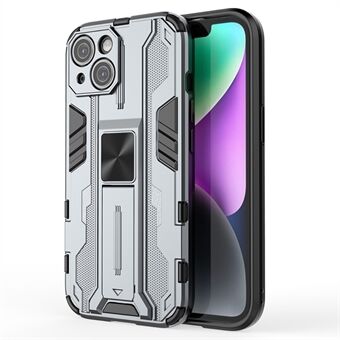 Voor iPhone 15 Plus telefoonhoesje, hard PC + zachte TPU anti-val achterkant hoesje met standaard