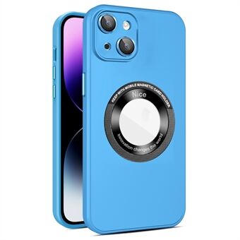 Voor iPhone 15 Plus PC+TPU beschermhoes compatibel met MagSafe glazen lens film matte telefoonhoes