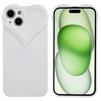 Voor iPhone 15 Plus Anti-kras Telefoonhoesje Hartvormig Ontwerp TPU Hoesje