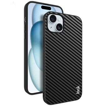 IMAK LX-5-serie hoesje voor iPhone 15 Plus - Anti-kras PU-leer+PC+TPU hoesje voor telefoon