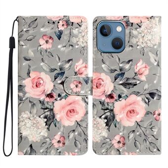 Voor iPhone 15 Plus Telefoonhoesje 3D Patroon PU Leren Folio Stand Portemonnee Hoesje