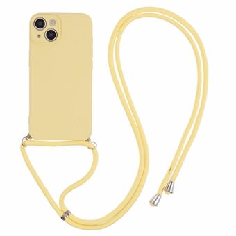 Voor iPhone 15 Plus Telefoonhoesje met Anti-kras TPU Cover en Lange Lanyard