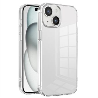 Voor iPhone 15 Plus Transparante Case Anti-Val Dunne PC+TPU Telefoon Beschermer