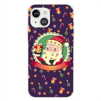 Voor de iPhone 15 Plus TPU hoesje met anti-kras kerstpatroon telefoonhoesje