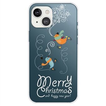 Voor iPhone 15 Plus Hoesje Kerstpatroon Bedrukking Zachte TPU Telefoonhoesje