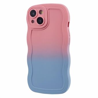 JTW-reeks voor iPhone 15 Plus telefoonhoesje met gegolfde rand, rubberen TPU cover.