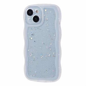 JTW-serie voor iPhone 15 Plus hoesje met glinsterende pailletten en epoxy TPU telefoonhoes.