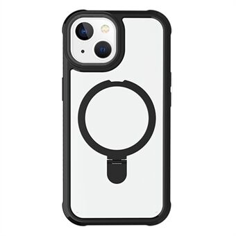 Voor iPhone 15 Plus GW202 Kickstand Magnetisch Hoesje PC+TPU Valbescherming Telefoonhoesje