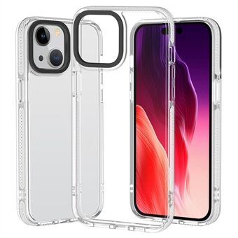 Gouden gepantserde serie hoesje voor iPhone 15 Plus Krasvrije TPU smartphonebeschermer.