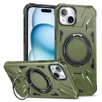 Voor iPhone 15 Plus mobiele telefoonhoes Schokabsorberende TPU+PC Standaardhoes