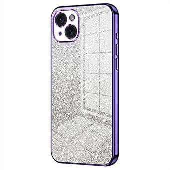 Voor iPhone 15 Plus heeft deze mobiele telefoonhoes een schokbestendig ontwerp met een verloop van glitters. De hoes heeft ook nauwkeurige uitsparingen voor gemakkelijke toegang tot alle functies van de telefoon.